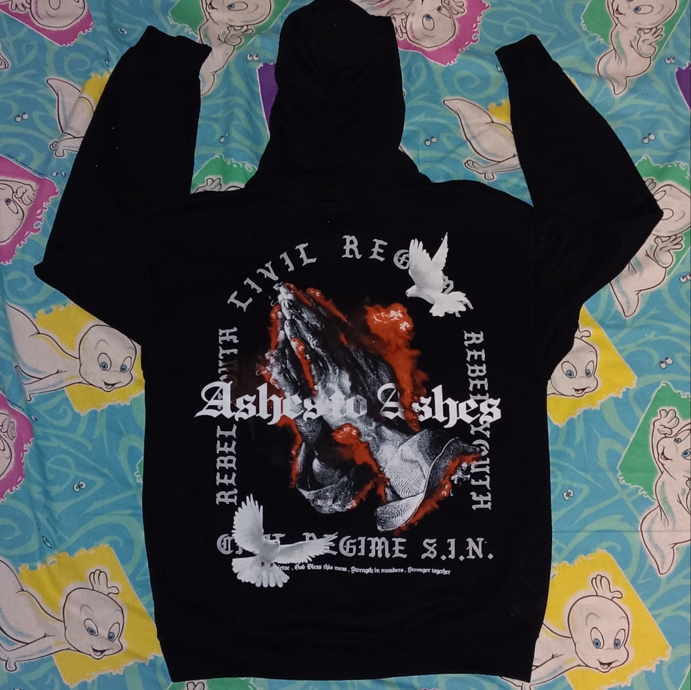 Civil Regime Ashes To Ashes Hoodie Hooded Sweatshirt